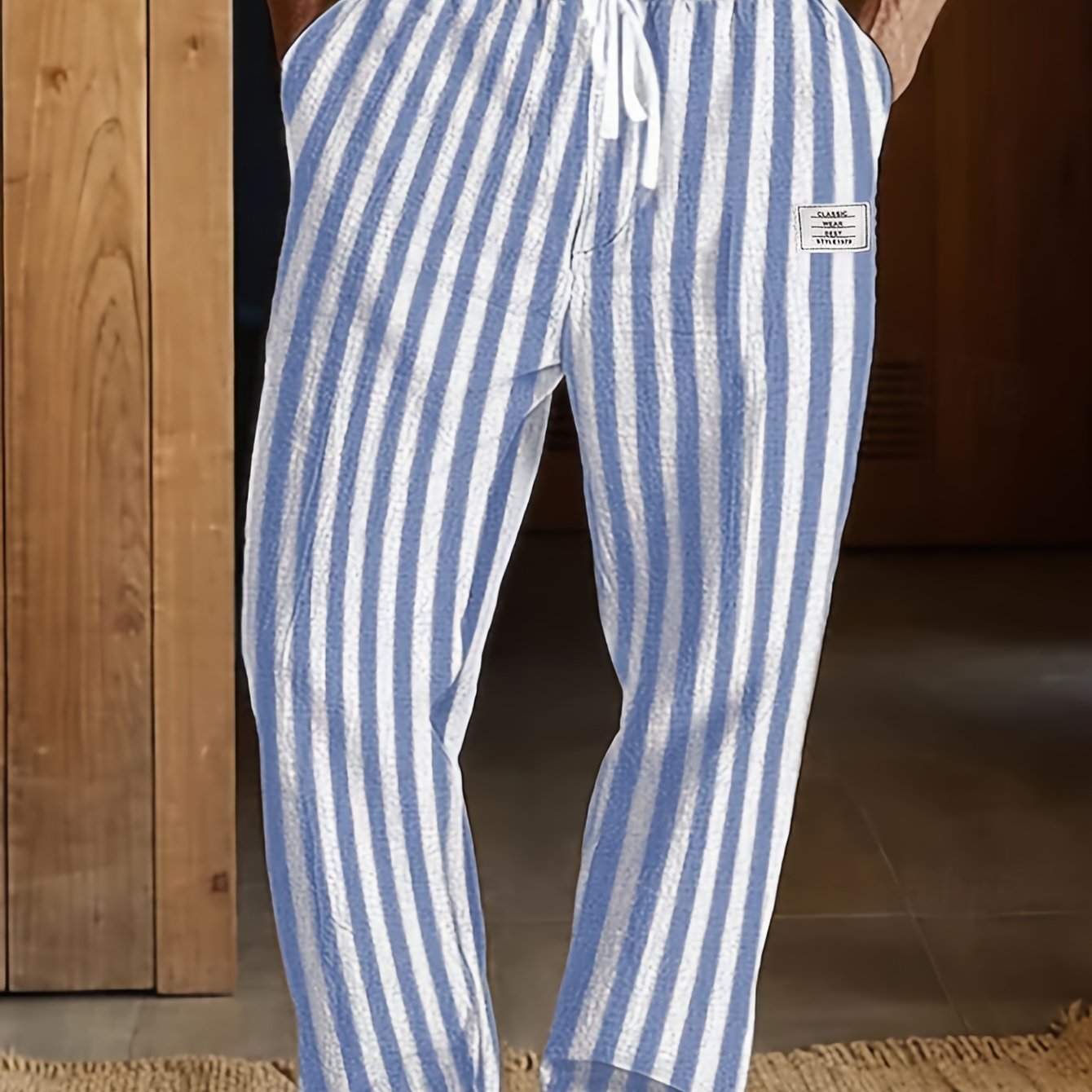Eldric | Heren Gestreepte Broek met Trekkoord – Casual Ademend Comfort