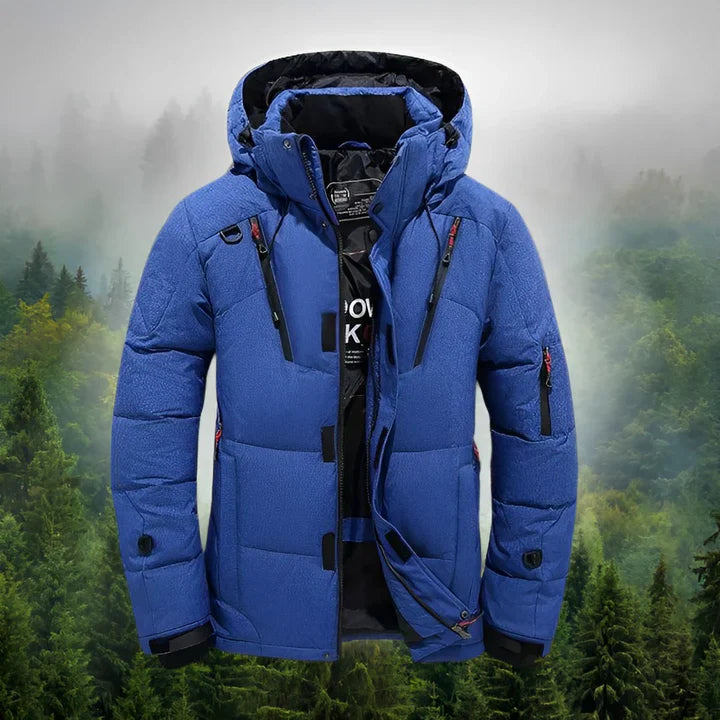 Florent | Herren-Daunenparka mit abnehmbarer Kapuze, warme Winterjacke, isoliert, wasserdicht, Outdoorjacke