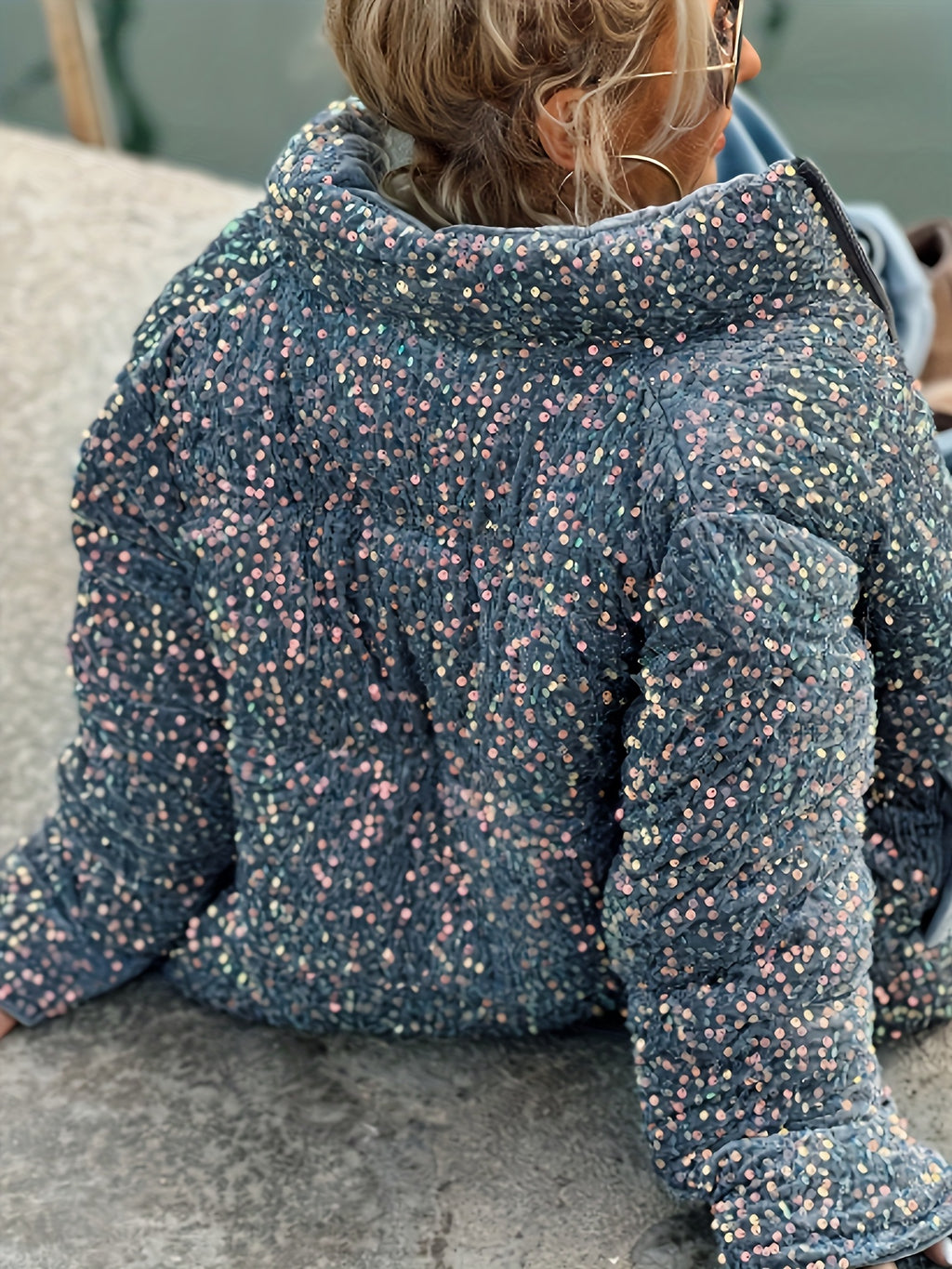 Vaelynn | Sparkling gewatteerde damesjas – Warme gewatteerde winterjas