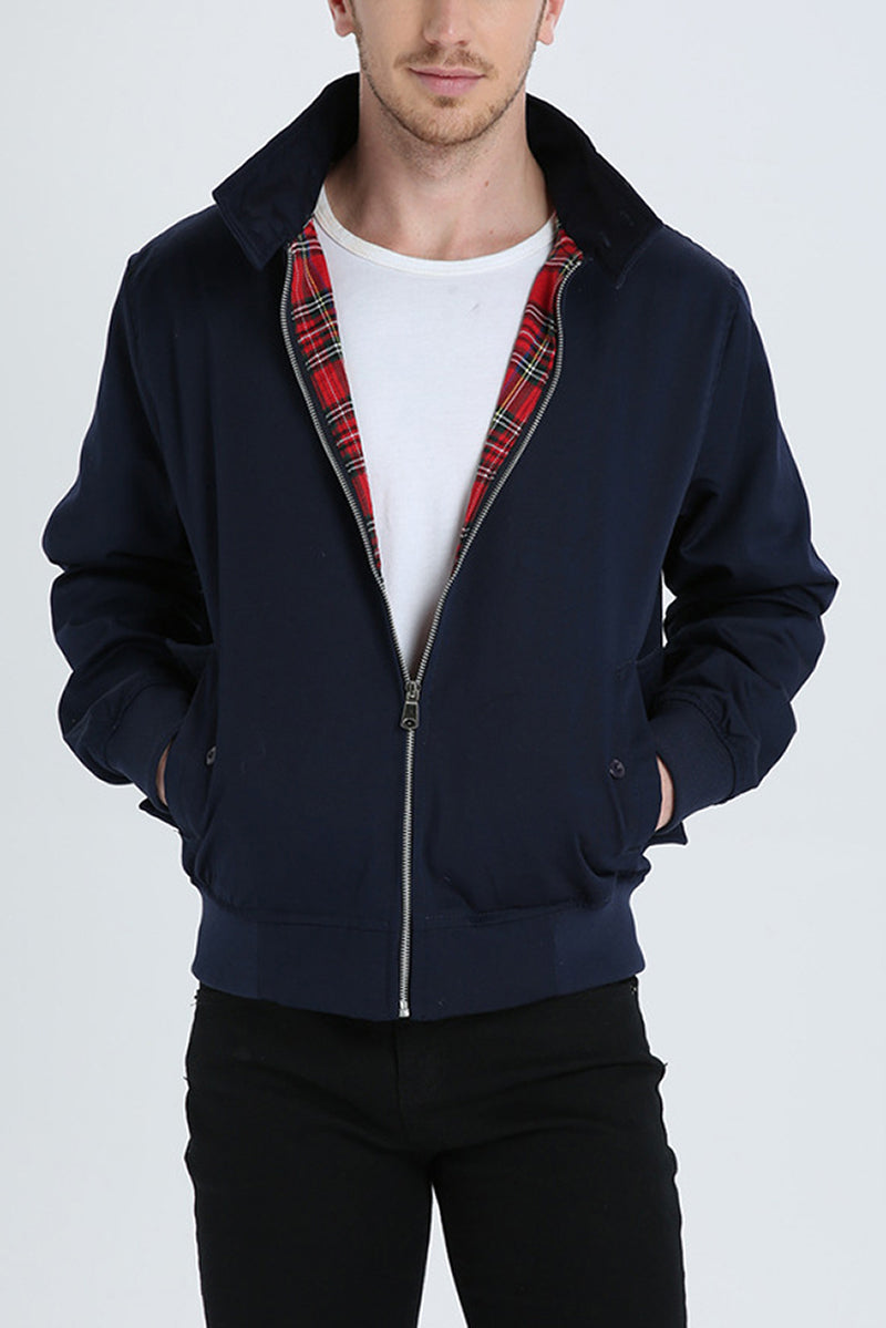 Zarek | Veste Harrington classique pour homme – Vêtement d'extérieur léger et décontracté pour le printemps et l'automne