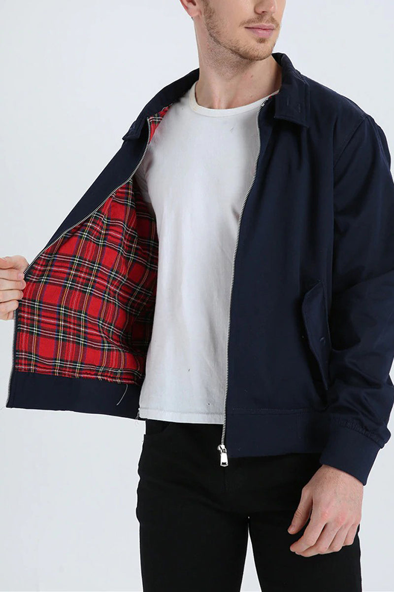 Zarek | Veste Harrington classique pour homme – Vêtement d'extérieur léger et décontracté pour le printemps et l'automne