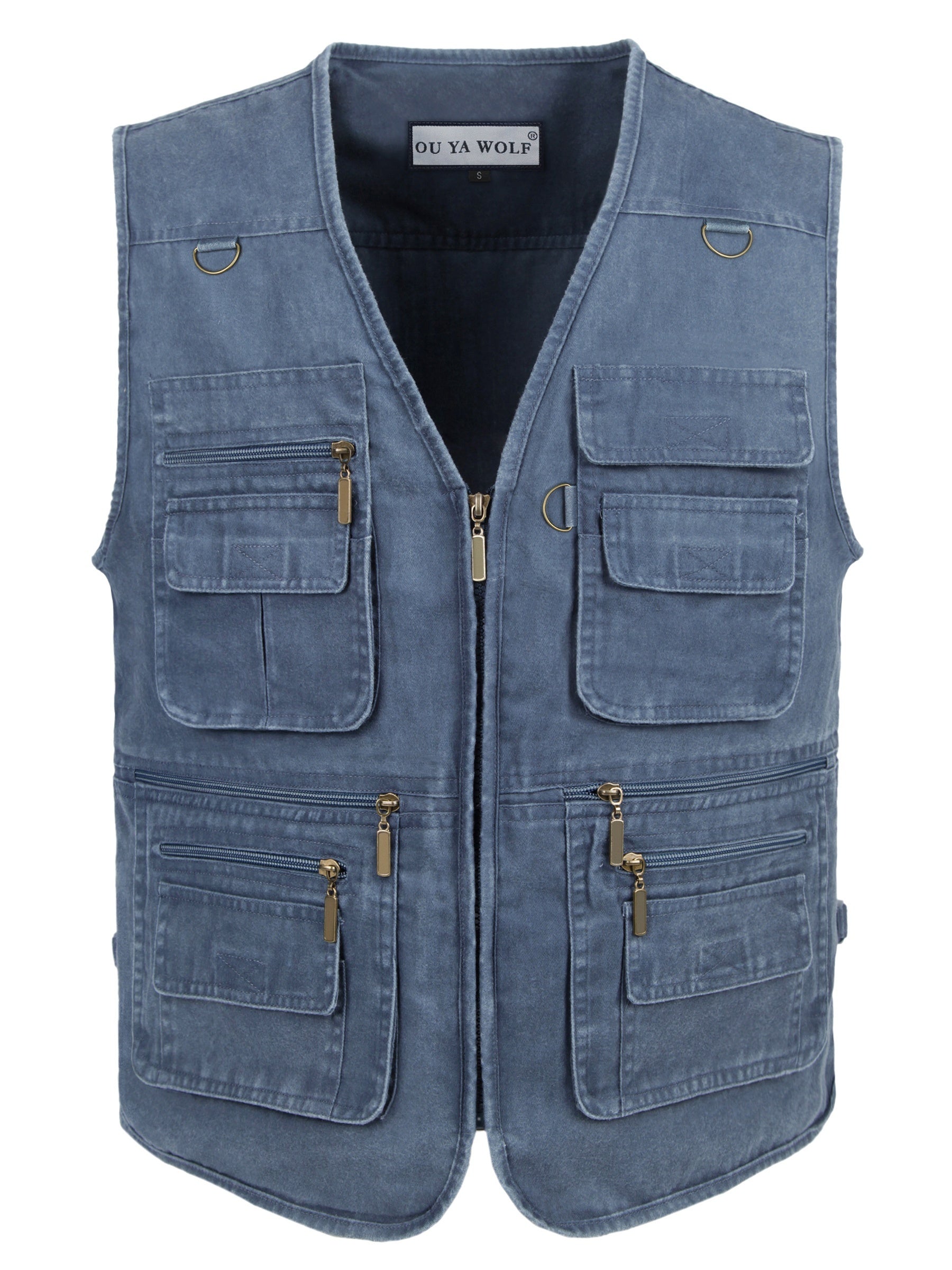Ralston | Heren Stonewashed Outdoor Reisetop – Lichtgewicht Multi-Zak Technisch Vest