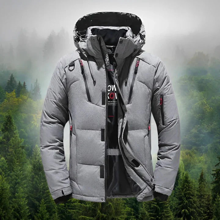 Florent | Herren-Daunenparka mit abnehmbarer Kapuze, warme Winterjacke, isoliert, wasserdicht, Outdoorjacke
