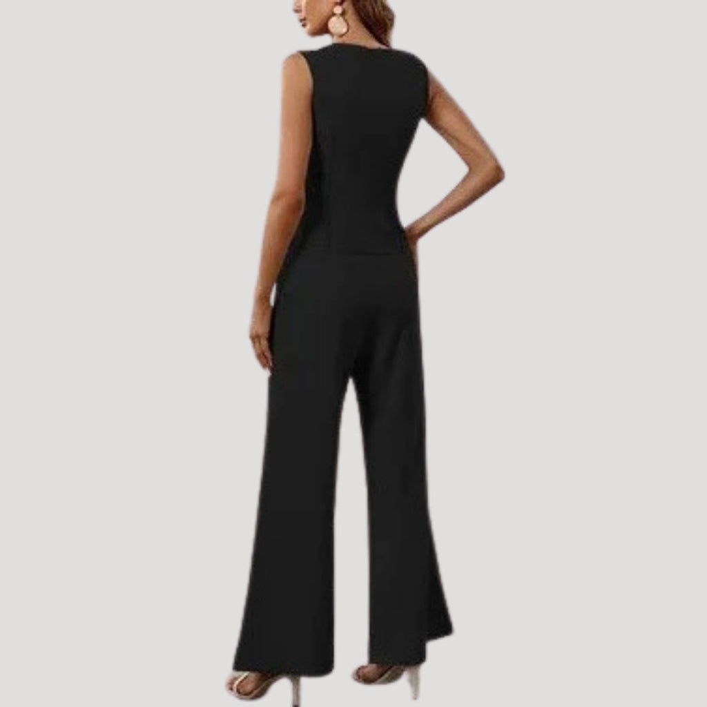 Valessa | Dames Tweedelig Set – Mouwloos, Stijlvol voor Kantoor & Avond