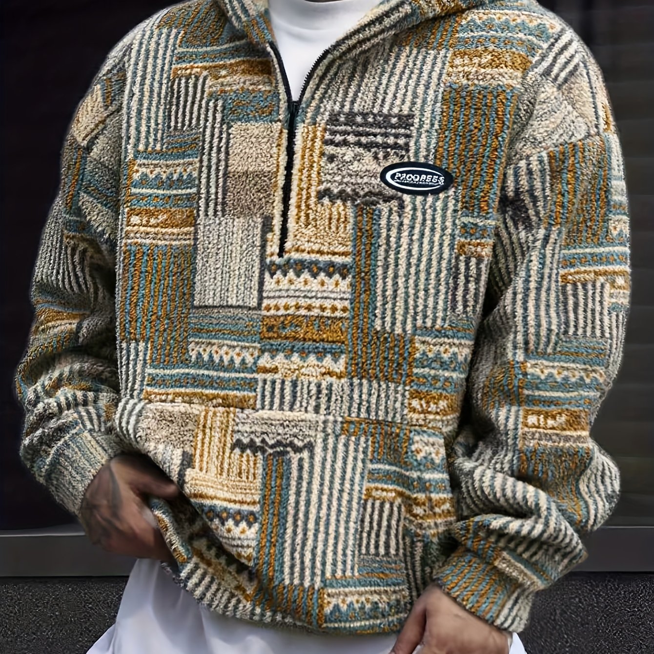 Heryn | Trendy herensweatshirt met capuchon, ritssluiting en grote zakken