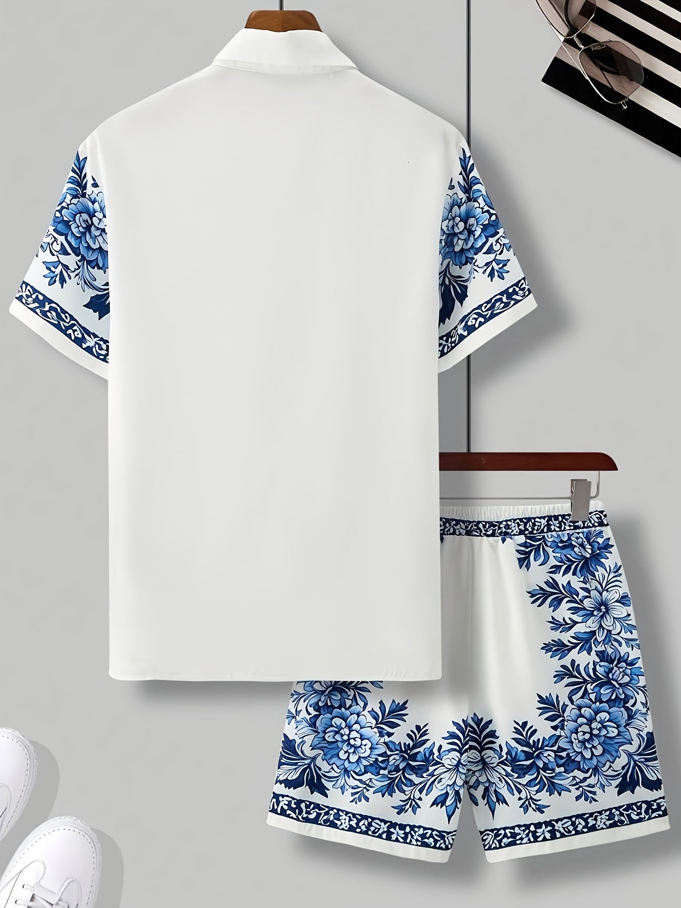 Ashton | Set van 2 stuks: bloemenoverhemd en korte broek voor heren