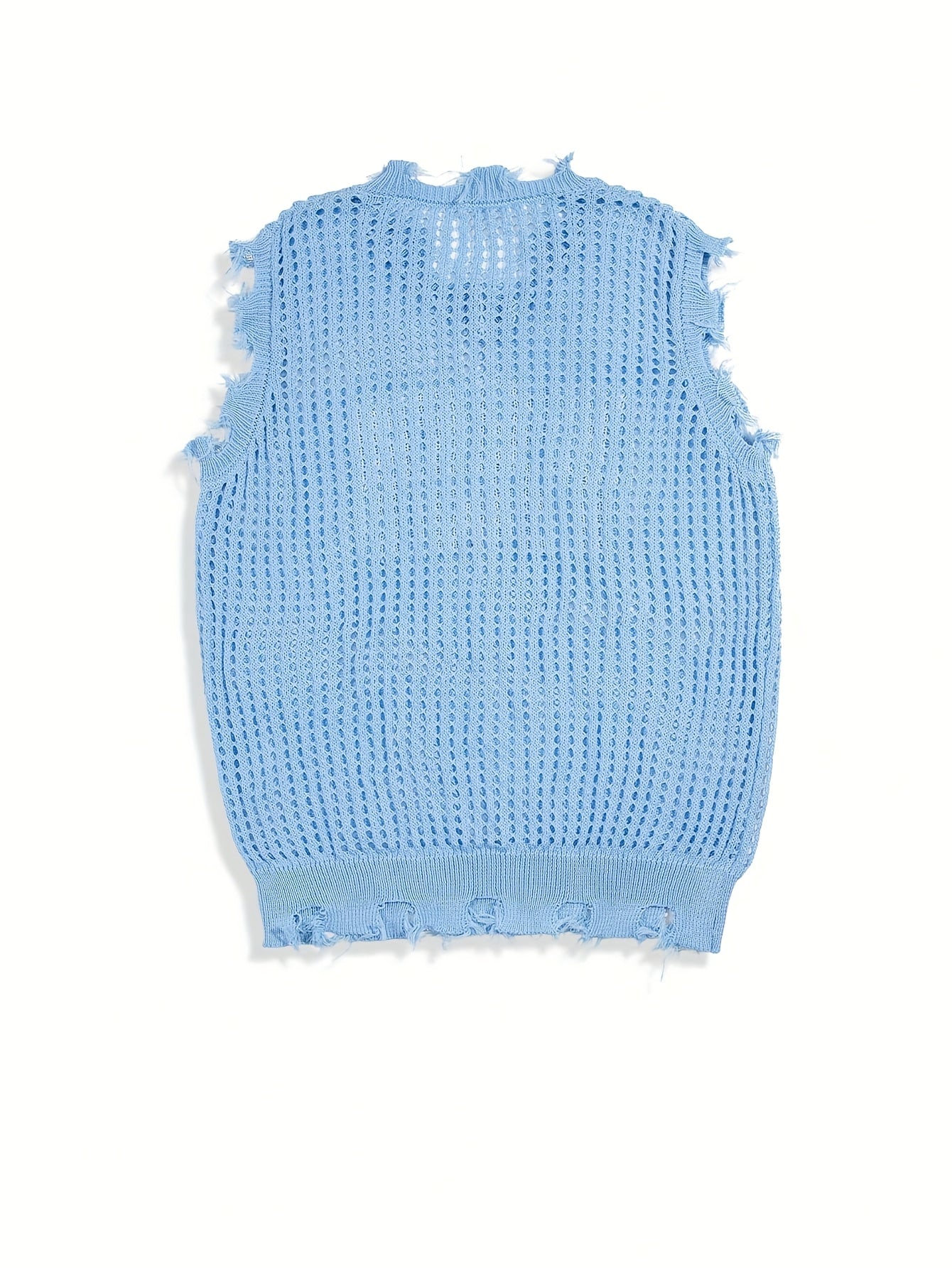 Kylira | Streetwear mouwloze pullover met V-hals en letterprint – casual, losse pasvorm