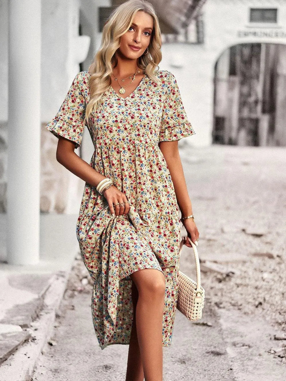 Orlaya | Zomerjurk voor dames – korte mouwen, luchtige casual pasvorm