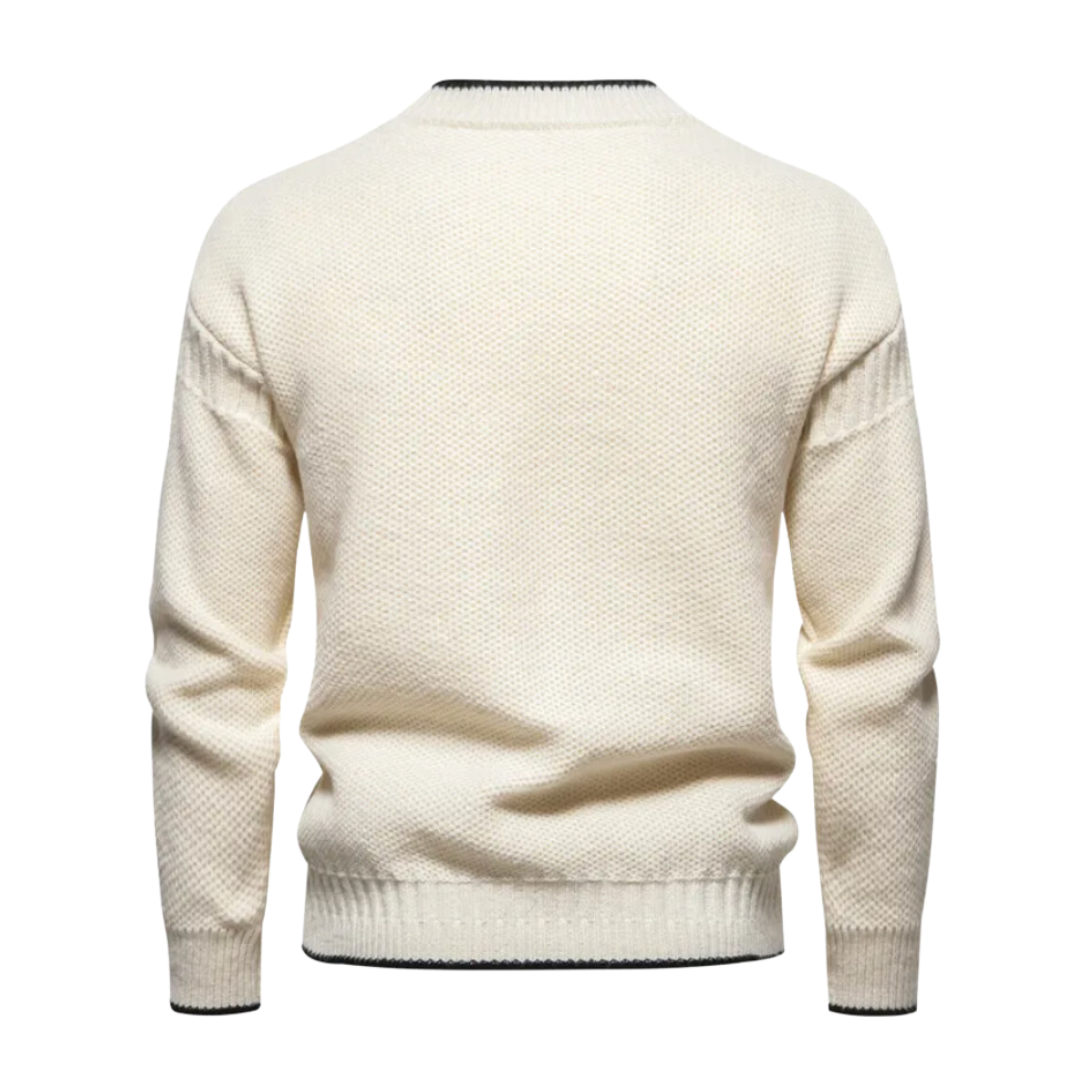 Zevik | Comfortabele gebreide trui voor heren voor dagelijks gebruik – zachte top met lange mouwen, casual gelaagde gebreide kleding