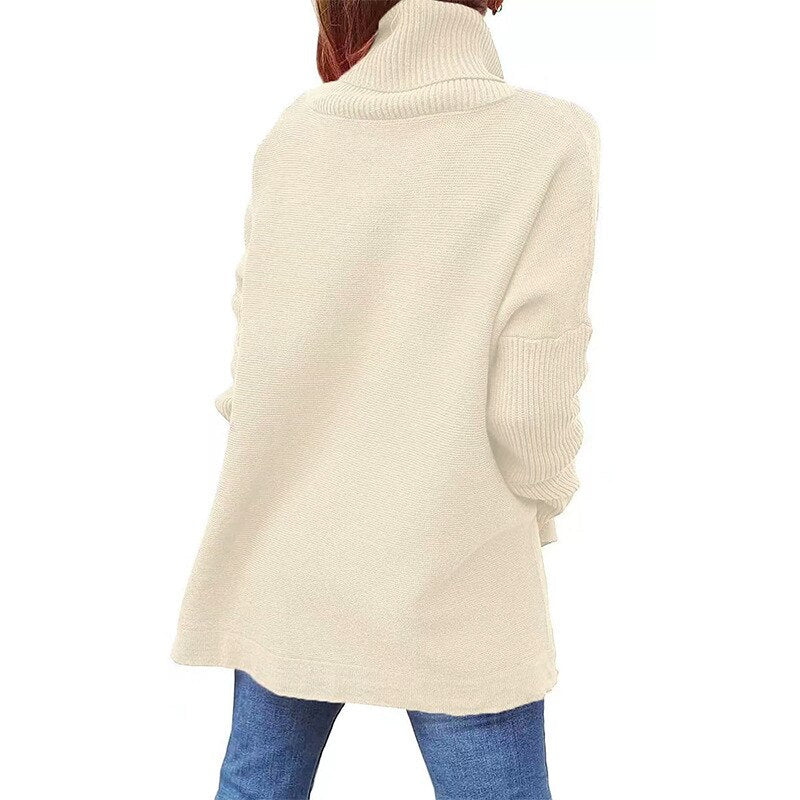 Tarelle | Pull col roulé premium pour femme, maille confortable, coupe décontractée, idéal pour l'hiver