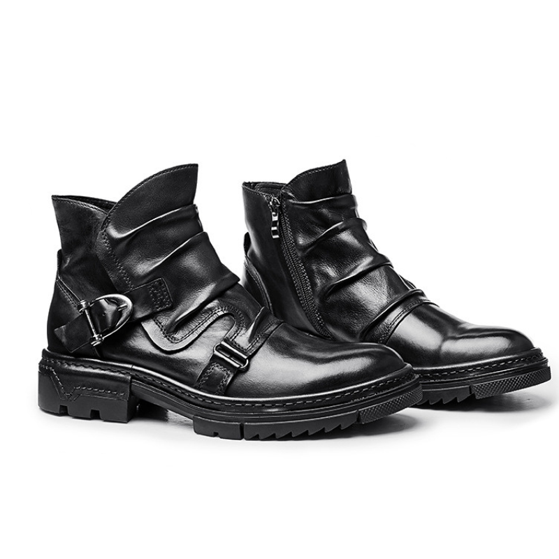 StoneHawk | Robuste Motorradstiefel für Herren, Lederstiefel, strapazierfähig, für Outdoor und Freizeit