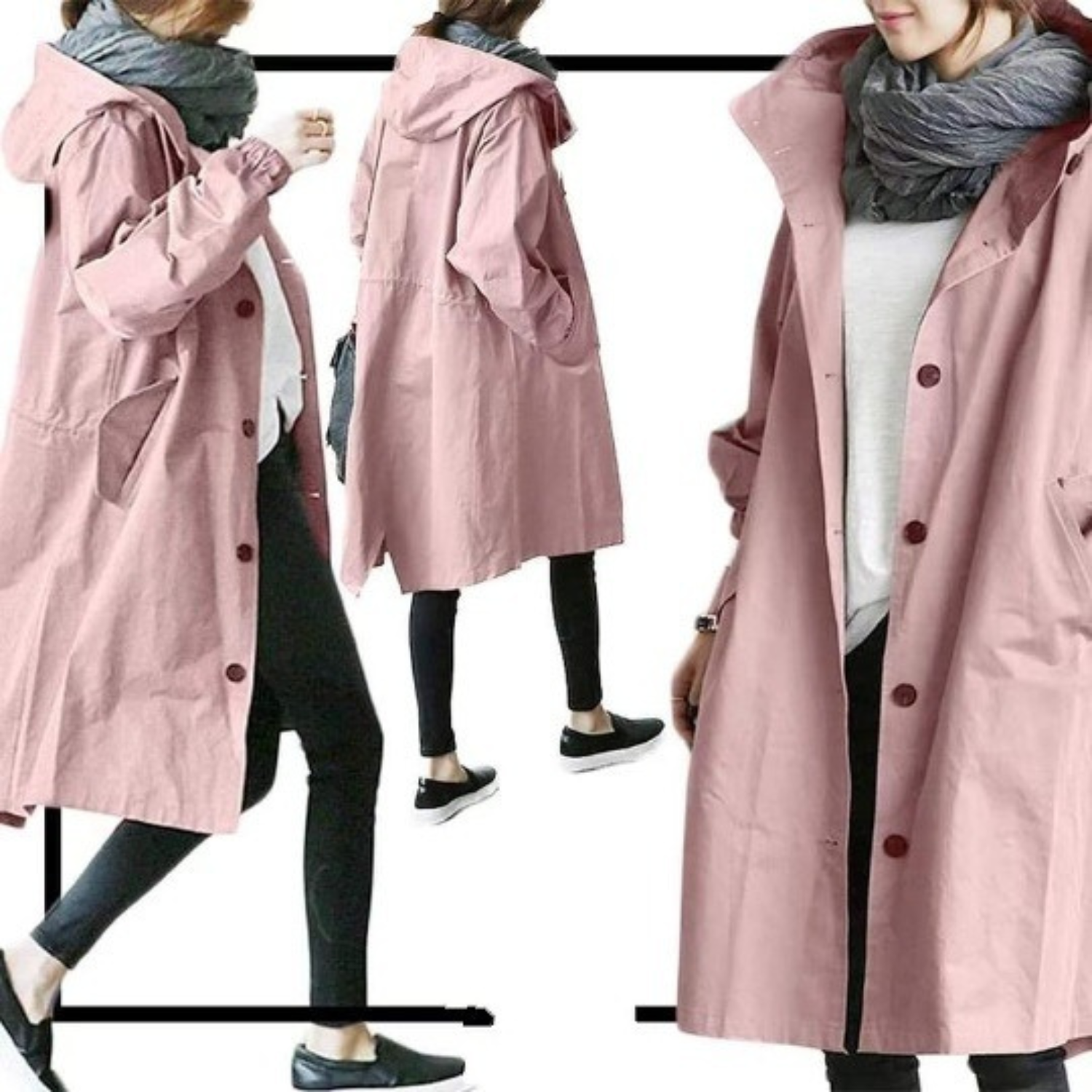 Carlijn | Trench-coat coupe-vent et imperméable pour femme, vêtement d'extérieur décontracté et élégant
