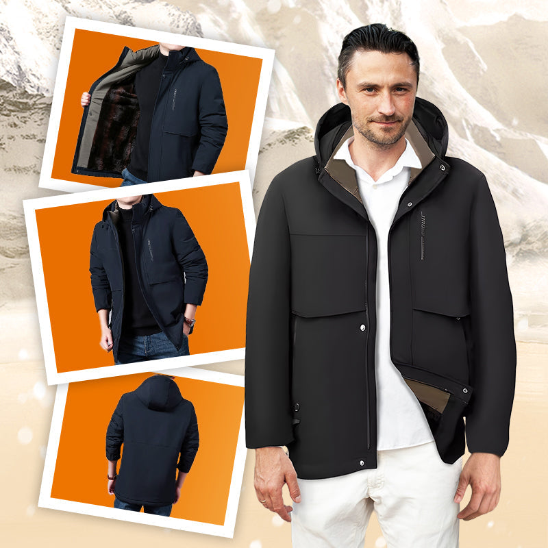 Odran | Parka thermique d'hiver pour homme – avec capuche, isolée et chaude