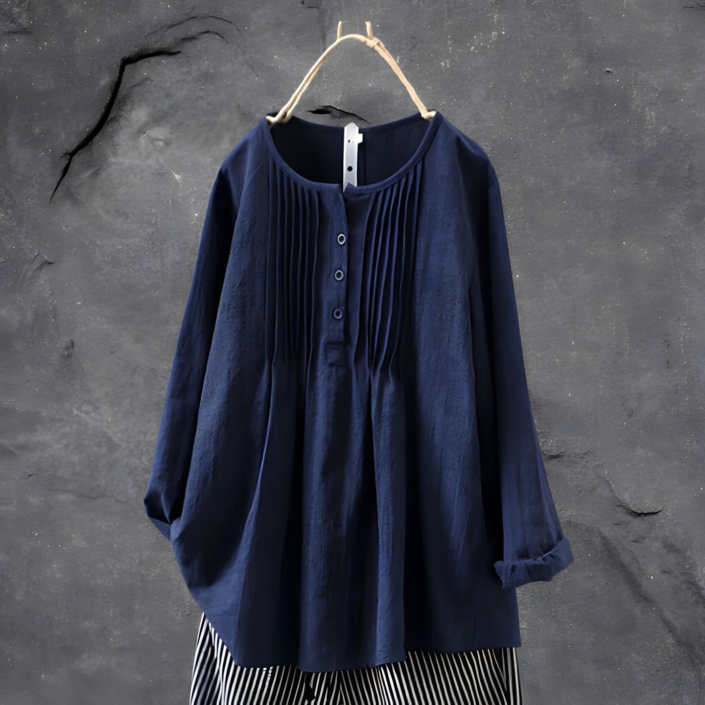 Thaliryn | Tuniek voor dames met relaxte pasvorm – Elegante, casual blouse met lange mouwen