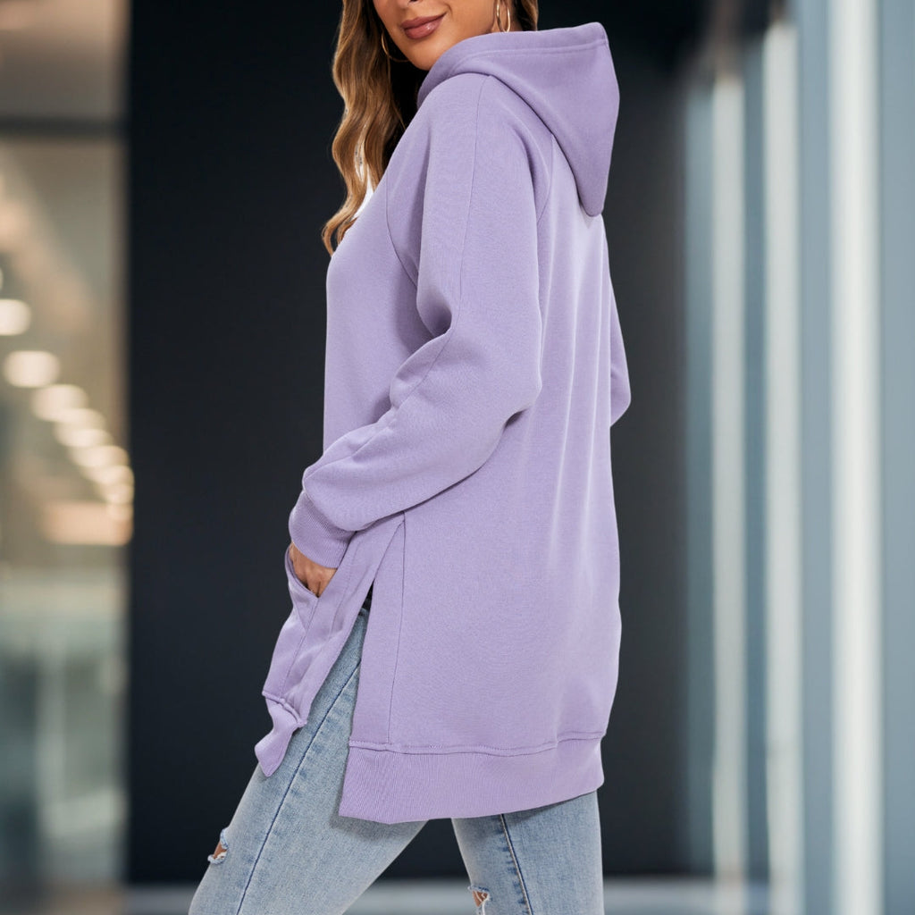 Daryssa | Dames Oversized Lange Hoodie Jurk – Hoodie Sweaterjurk