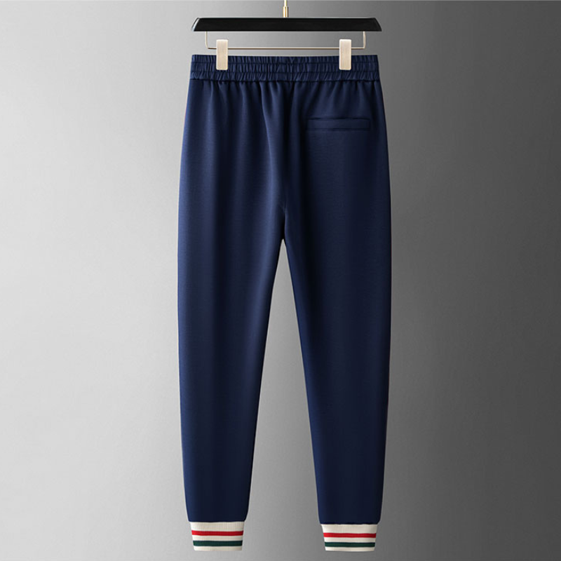 Benedetto | Survêtement homme haut de gamme – Coupe ajustée, décontracté et loungewear, bleu marine/beige