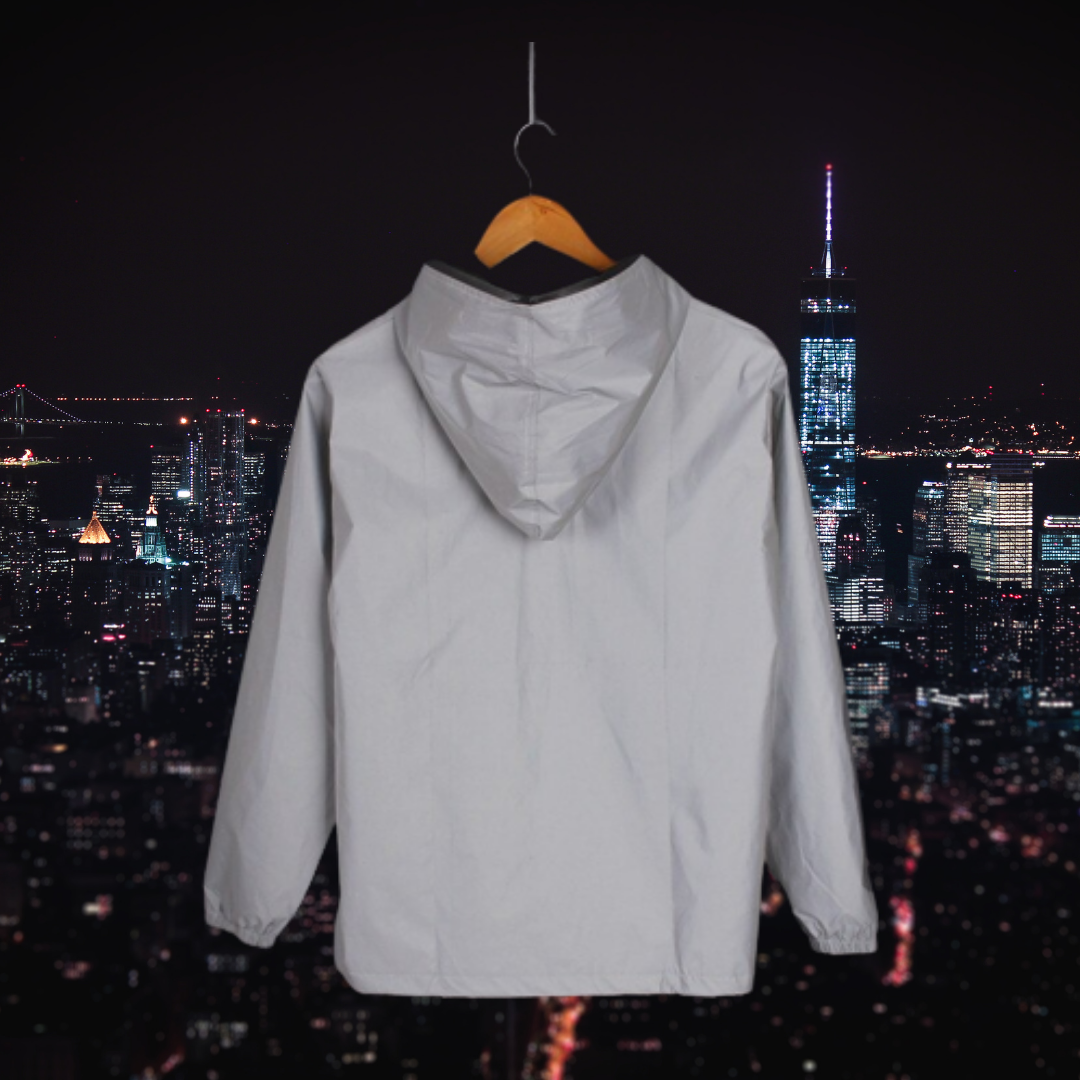 Torvick | Coupe-vent à capuche réfléchissant pour homme – Léger, déperlant, haute visibilité grâce à ses bandes réfléchissantes 3M