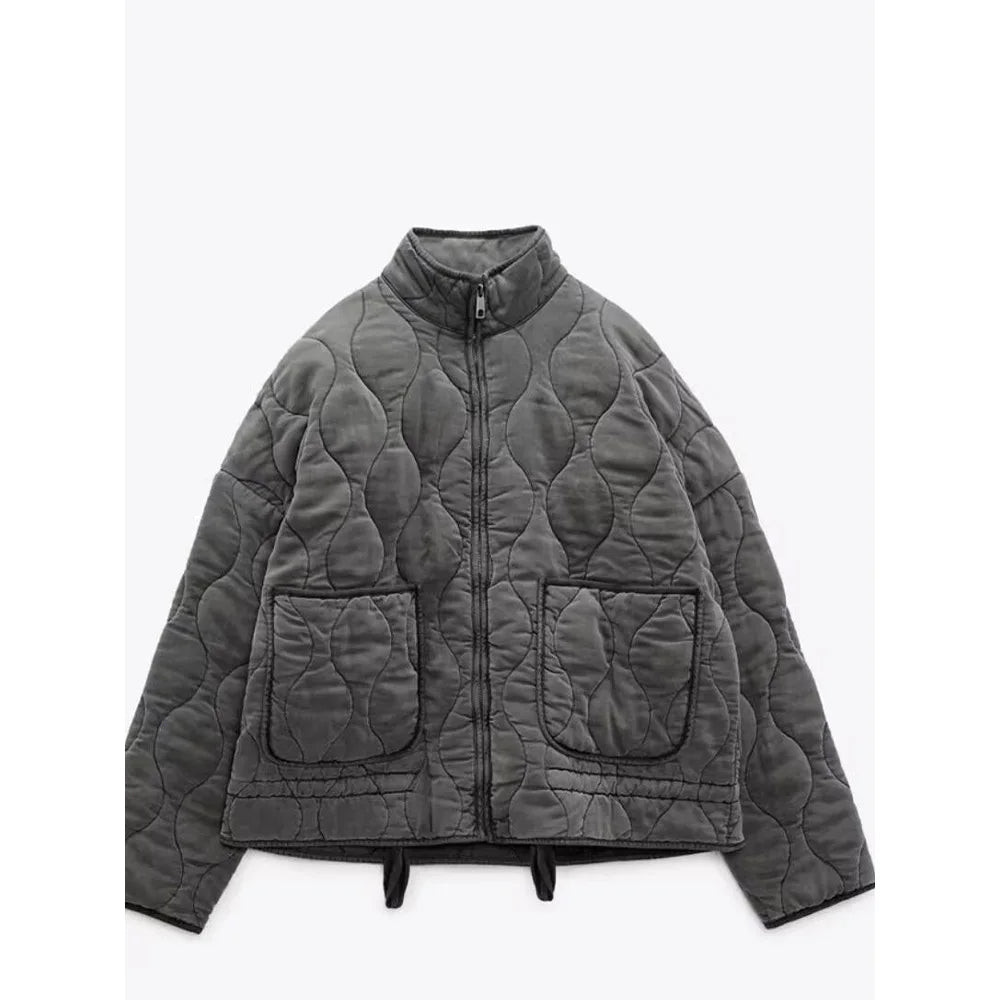 Johild | Doudoune femme, fermeture éclair intégrale, coupe décontractée, manteau d'hiver élégant