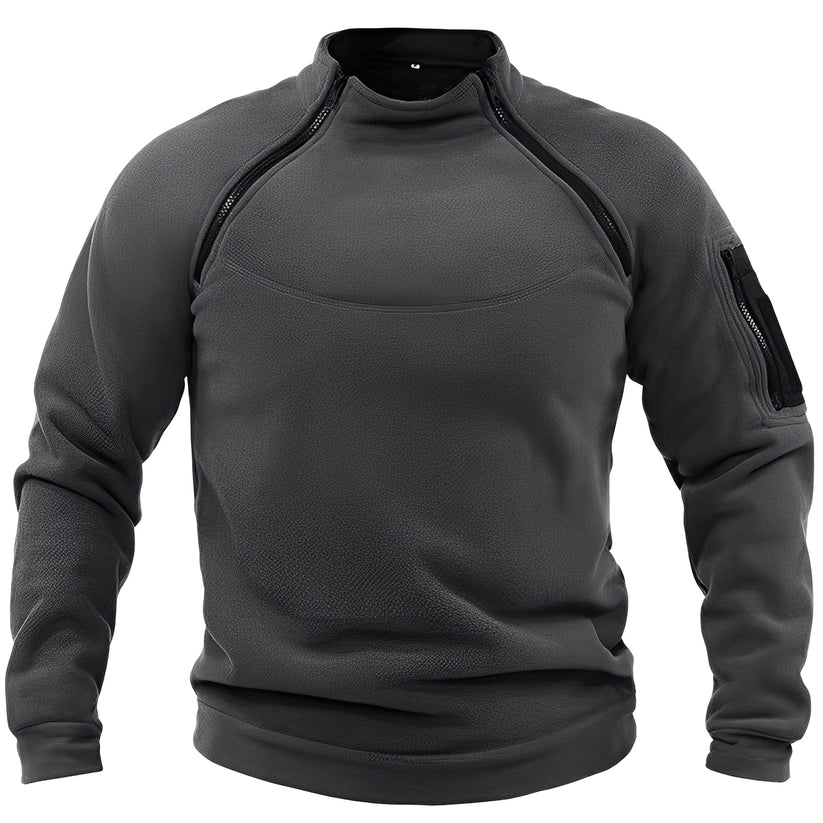 Jorven | Fleece trui voor heren – Comfortabele warme outdoor trui, thermische laag