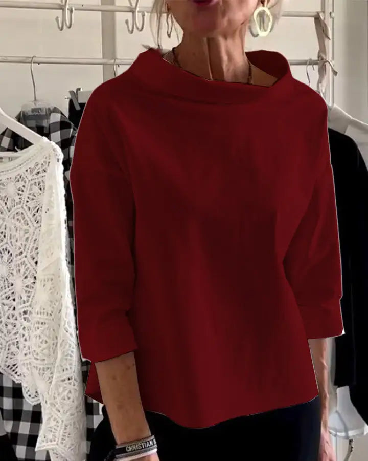Callira | Effen casual trui voor dames – zachte, losvallende gebreide pullover