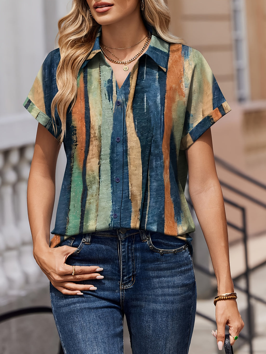 Taliah | Dames-T-shirtblouse met losse pasvorm – Elegante top