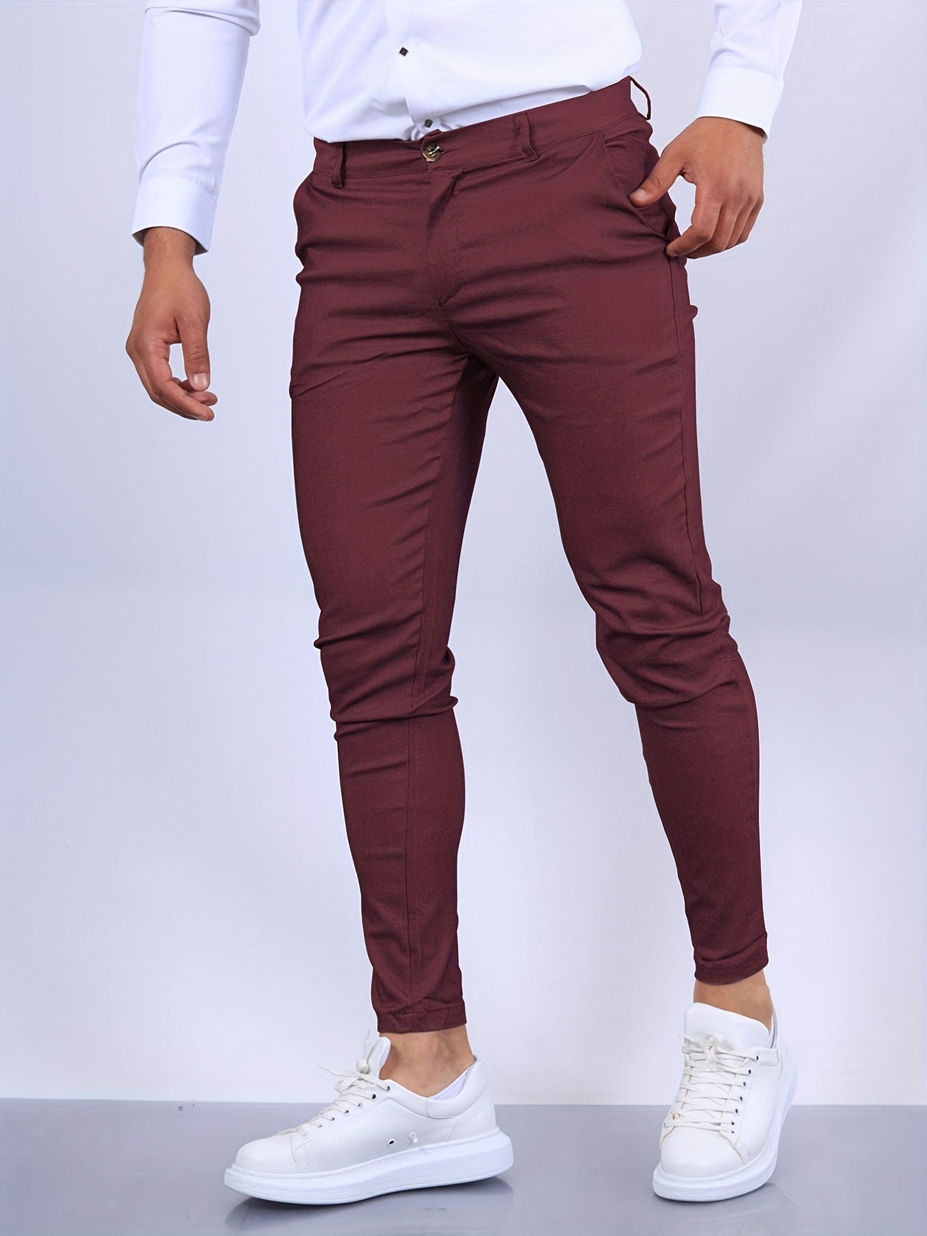 Orvalis | Schmal geschnittene Herrenhose in Knöchellänge – Elegante Business-Casual-Hose