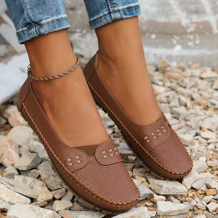 Trish | Mocassins orthopédiques confortables pour femmes - Soutien de la voûte plantaire, modèles à enfiler