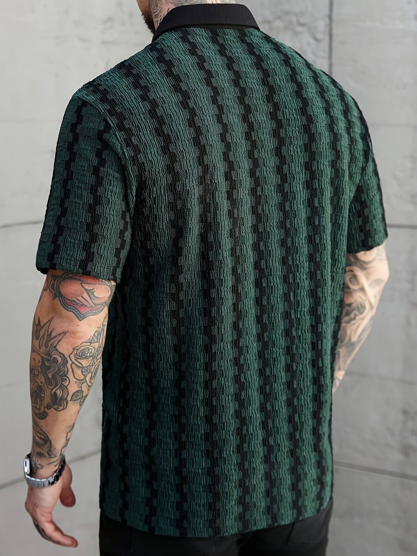 Velorin | Zomerse gestreepte herenpolo – casual shirt met korte mouwen van lichtgewicht katoen