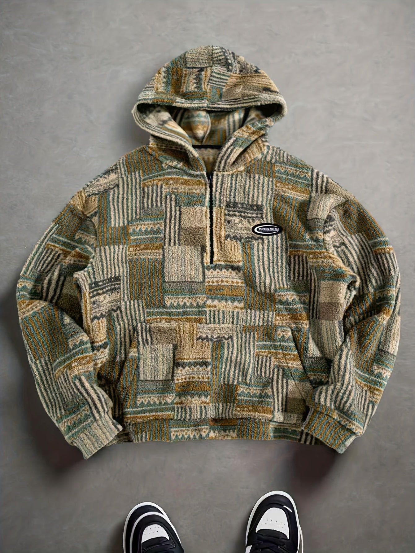 Heryn | Trendy herensweatshirt met capuchon, ritssluiting en grote zakken