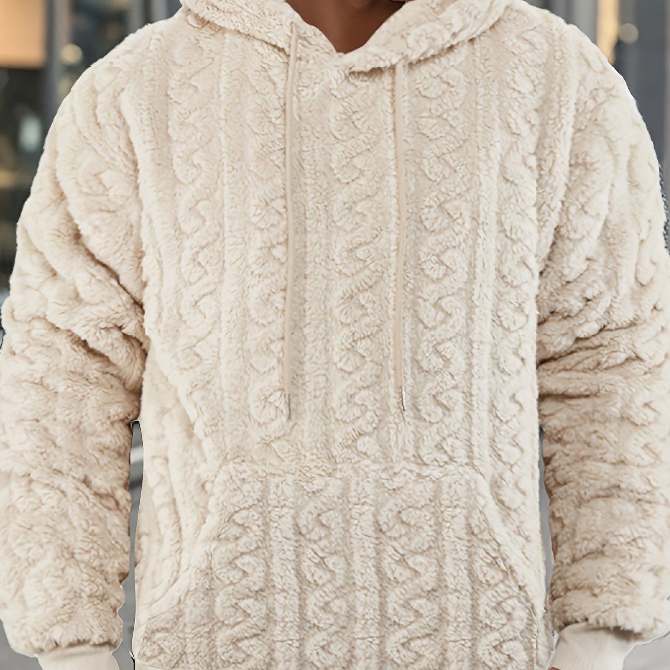 Rander | Thermische fleecehoodie voor heren – Warme pullover-sweatshirt, casual outdoor wintertop