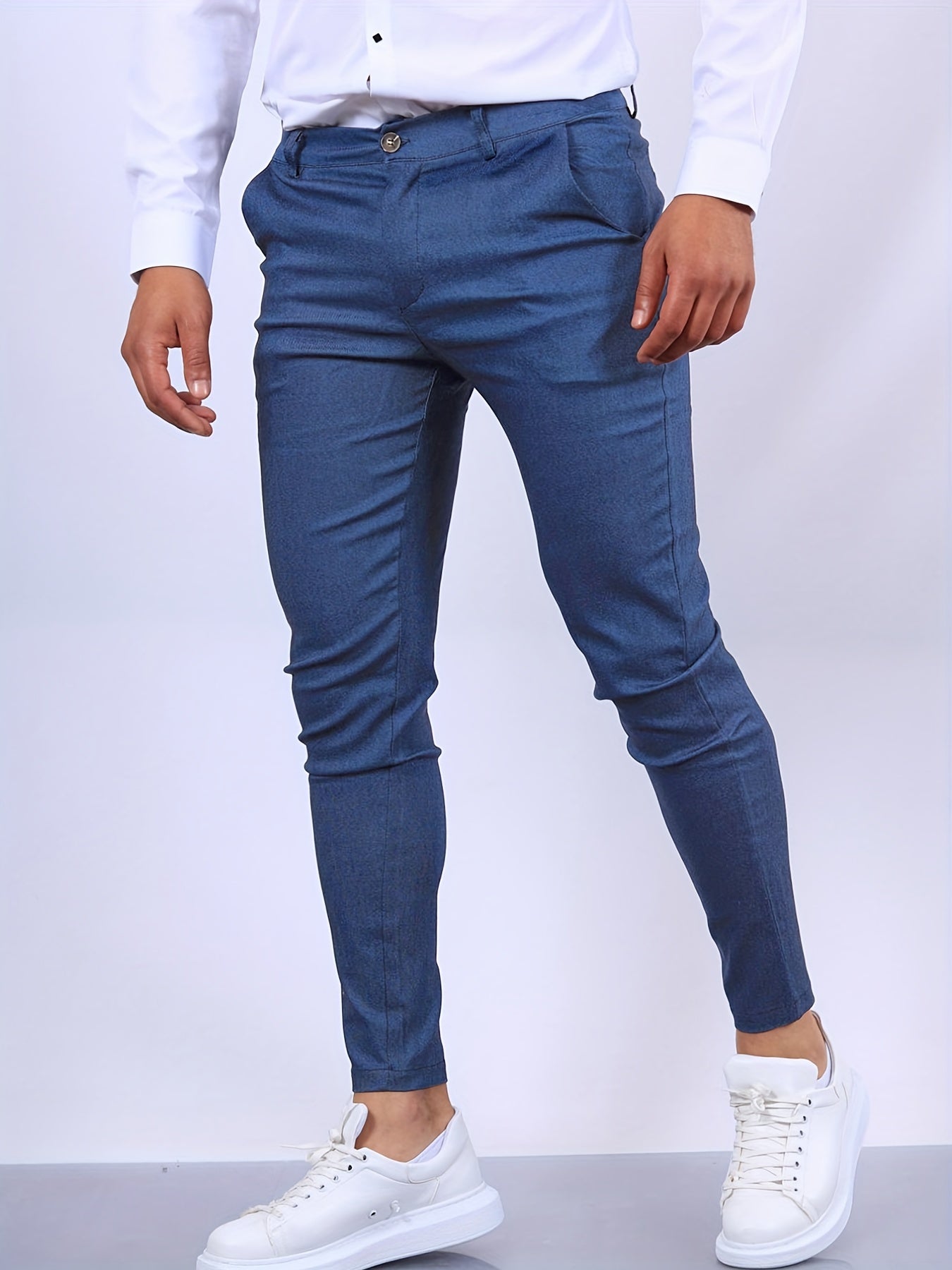 Orvalis | Schmal geschnittene Herrenhose in Knöchellänge – Elegante Business-Casual-Hose