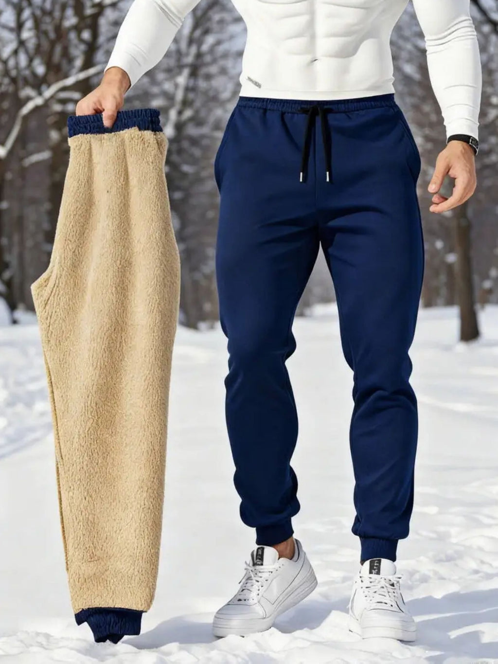 Caeric | Robuste Winter-Schneehose für Herren – dicke, isolierte Ski- und Snowboardhose mit integriertem Thermofutter
