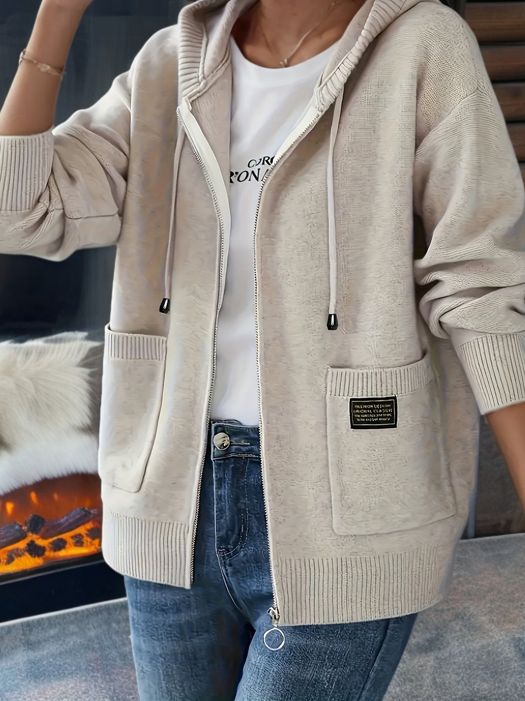 Adalira | Elegante damescardigan met capuchon – Lichtgewicht gebreid kledingstuk