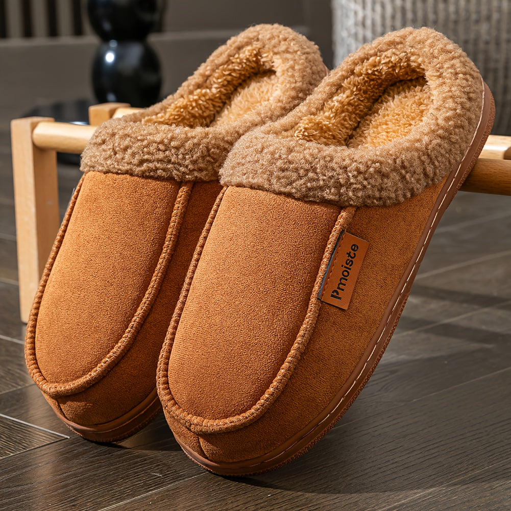 ThermaSole | Heren Memory Foam Slippers Winter Warme Slip-On Moccasin Binnen/Buiten Zachte Stof