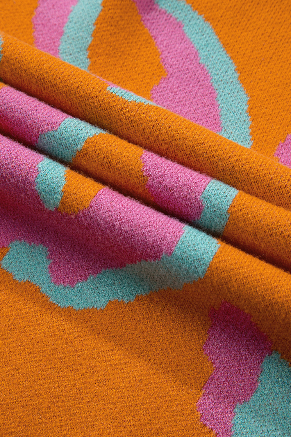 Brynoria | Pull colorblock en maille - Pull à col rond, ourlet côtelé et manches longues