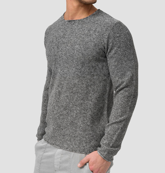 Lorvric | Pull classique à col rond pour homme – Pull léger et respirant en maille, haut décontracté