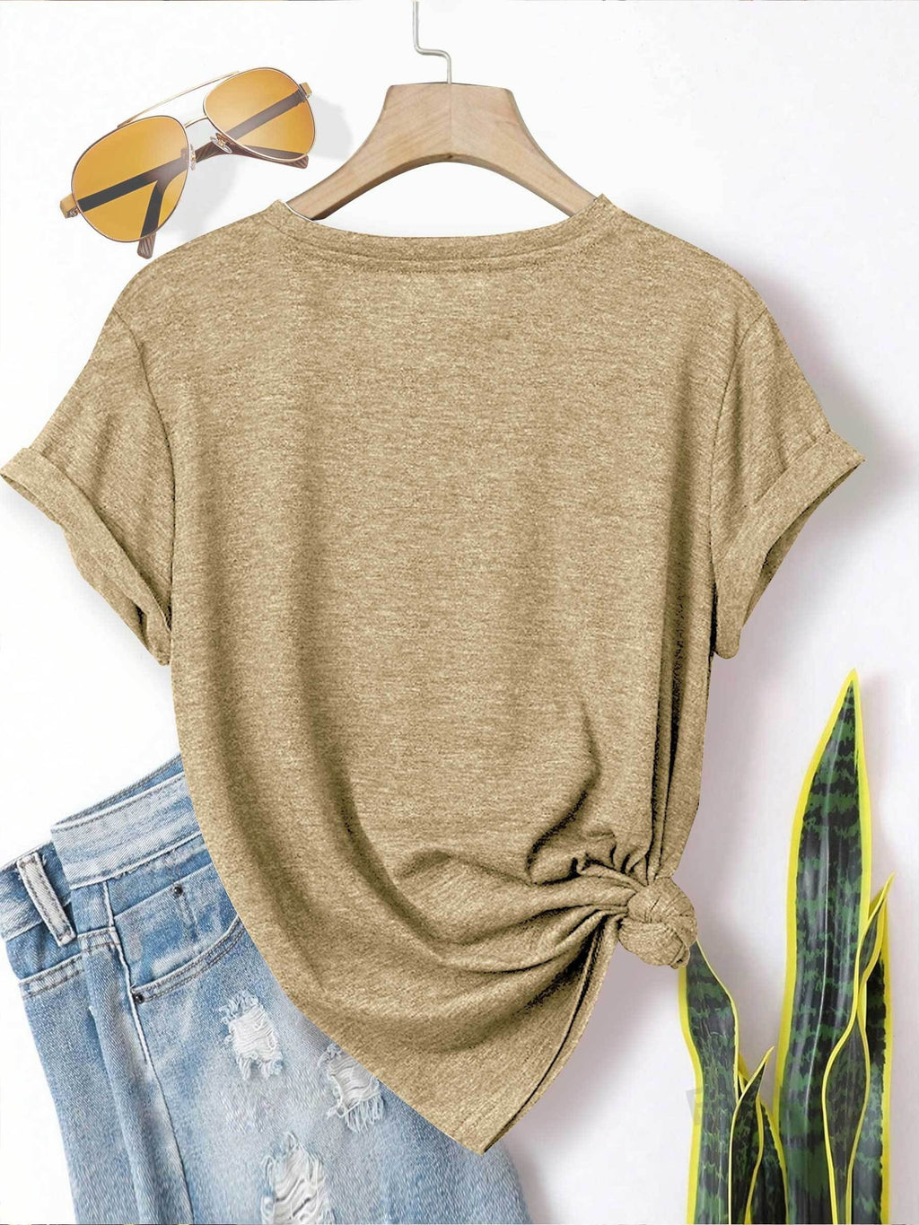 Menya | Dames-T-shirt met olifantenprint – Casual T-shirt in retrostijl met ronde hals en korte mouwen
