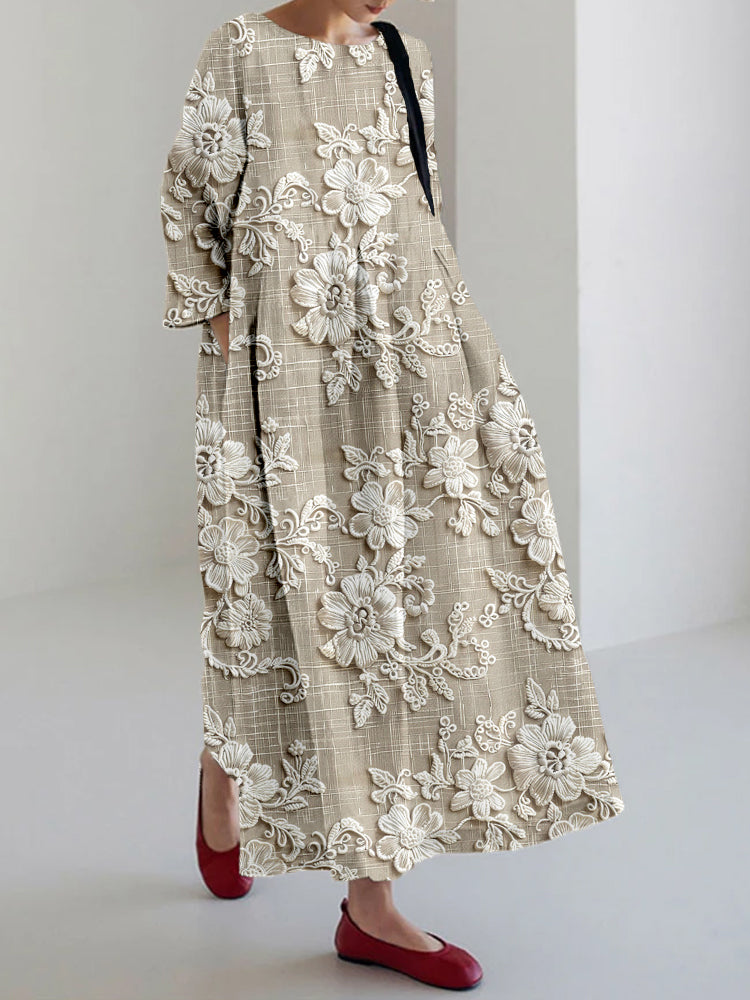 Liriena | Elegante bloemen maxi-jurk voor dames – lange jurk voor ceremonies en bruiloftsgasten