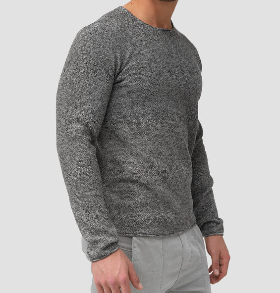 Lorvric | Pull classique à col rond pour homme – Pull léger et respirant en maille, haut décontracté