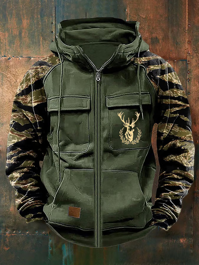 Tilden | Tactische hoodie met ritssluiting voor heren, met praktische zakken, casual outdoor streetwear