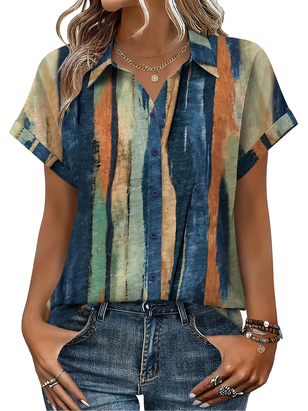 Taliah | Dames-T-shirtblouse met losse pasvorm – Elegante top