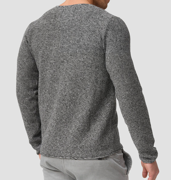 Lorvric | Pull classique à col rond pour homme – Pull léger et respirant en maille, haut décontracté