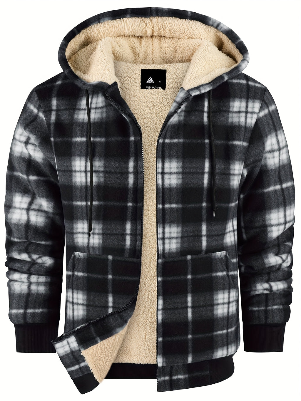 Luthar | Heren fleece hoodiejack voor zware omstandigheden – Warme winterjas met verstelbare capuchon