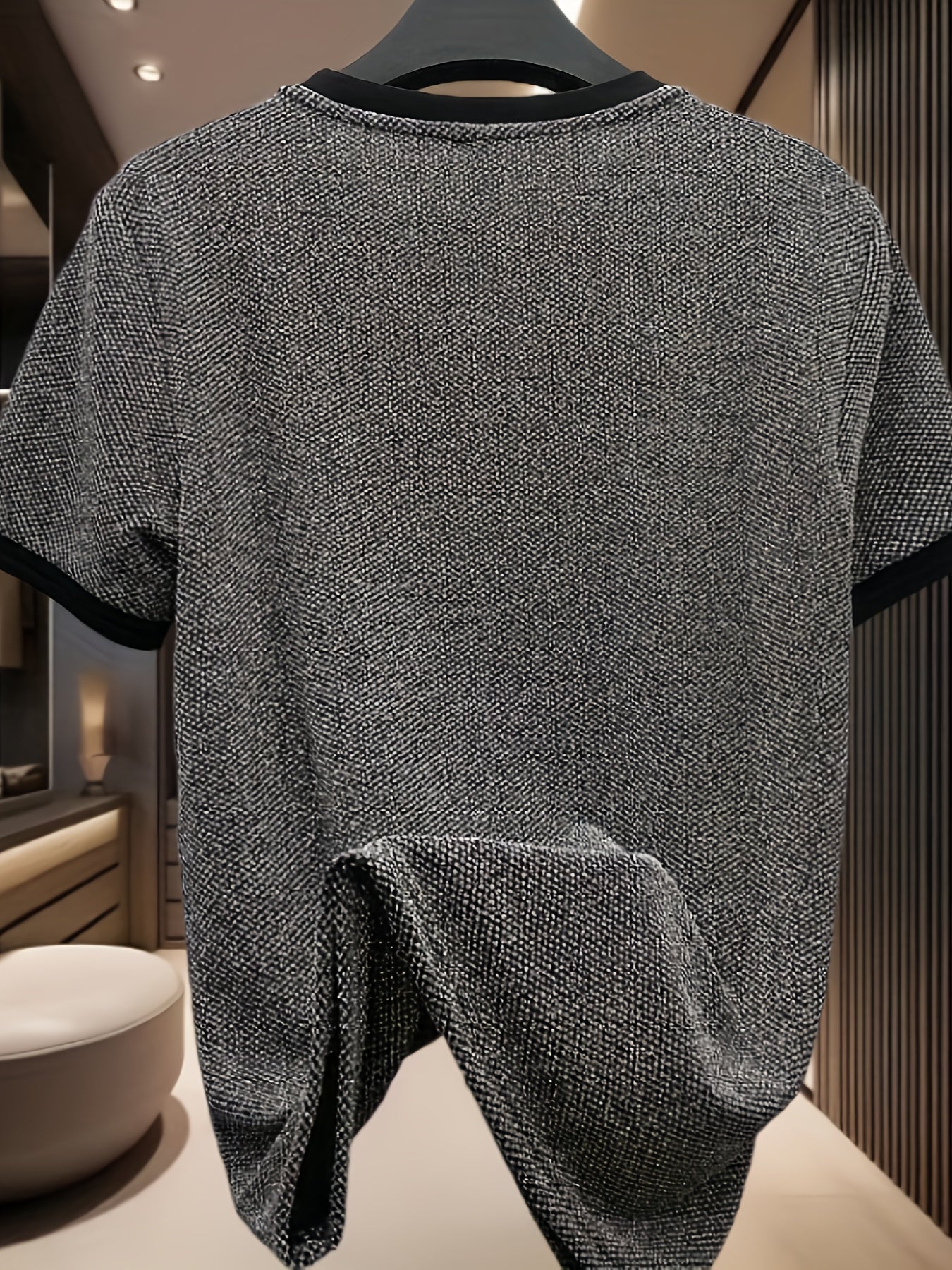 Sylvenorin | Jacquard-T-shirt voor heren in Europese stijl – korte mouwen