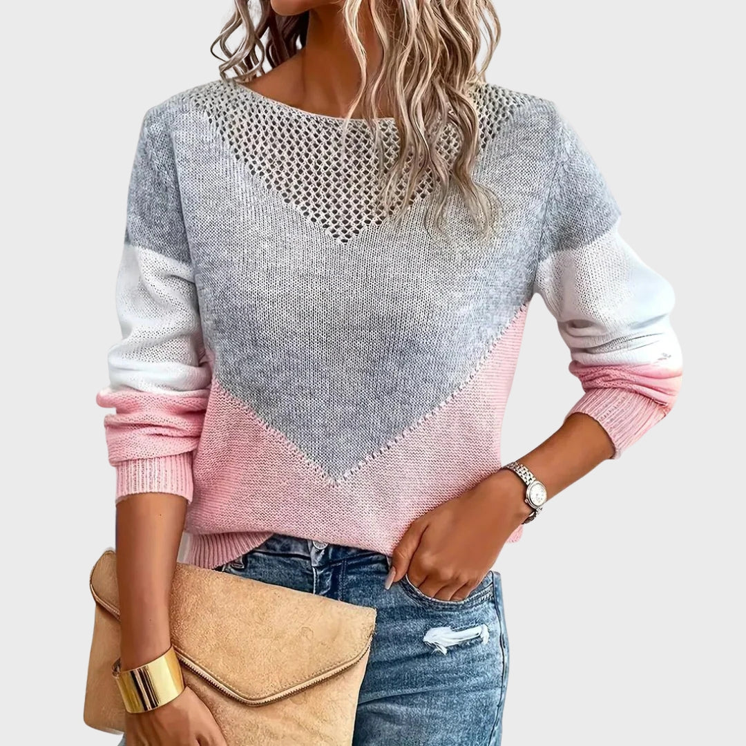 Faylinn | Pull en cachemire rose – Pull tricoté confortable pour femme