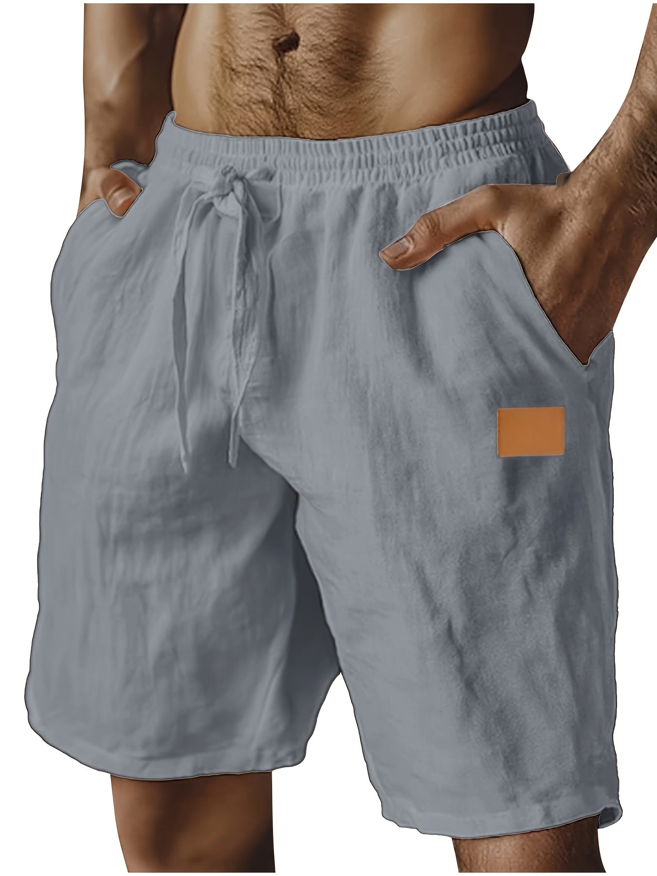 Lucanor | Heren Linnen Shorts – Elastische Taille met Trekkoord, Casual Zomershorts