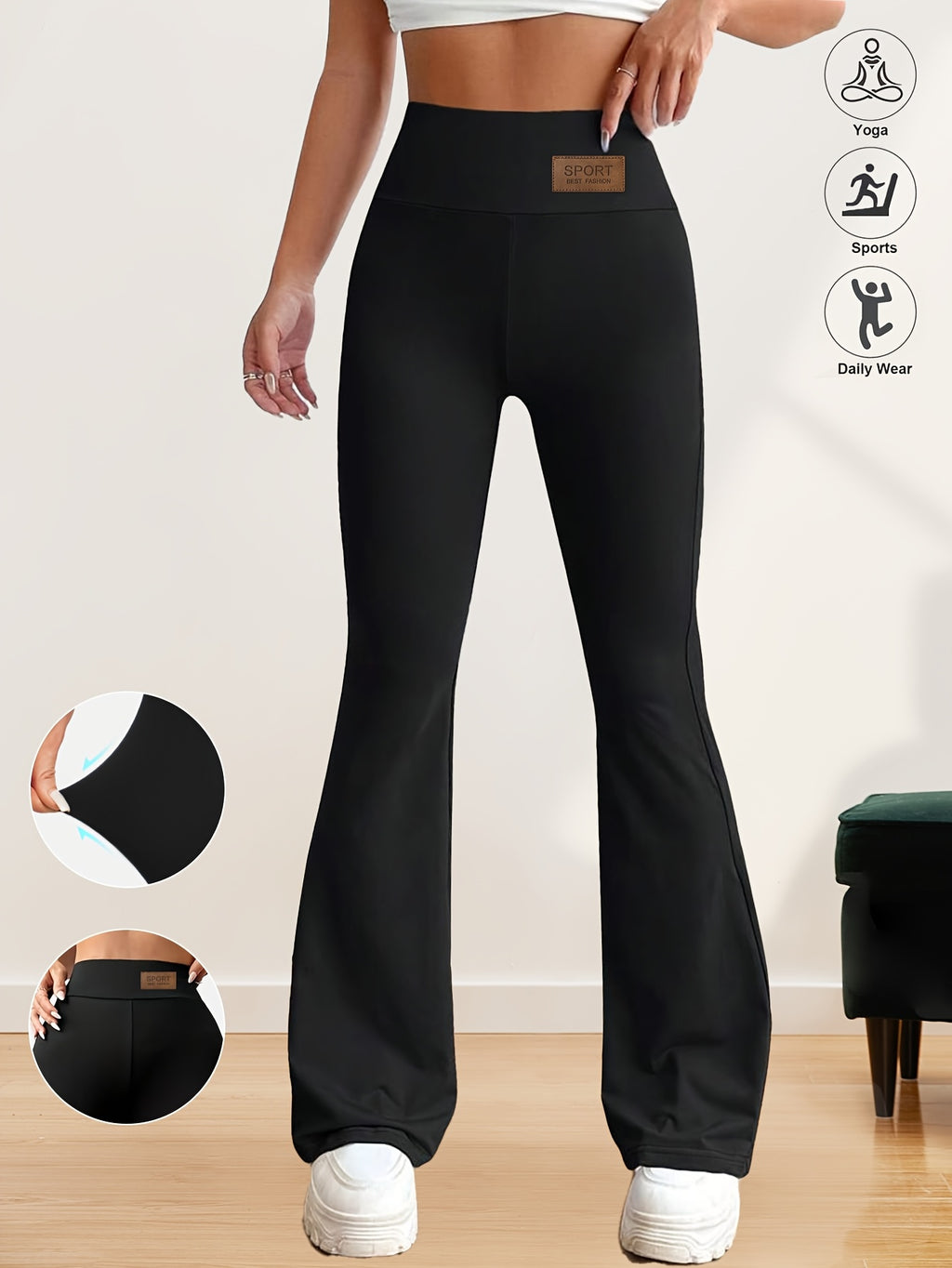 Raina | Leggings évasés taille haute pour femme - Pantalon gainant 