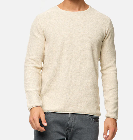 Lorvric | Klassischer Herren-Rundhalspullover – Leichter, atmungsaktiver Strickpullover, lässiges Oberteil