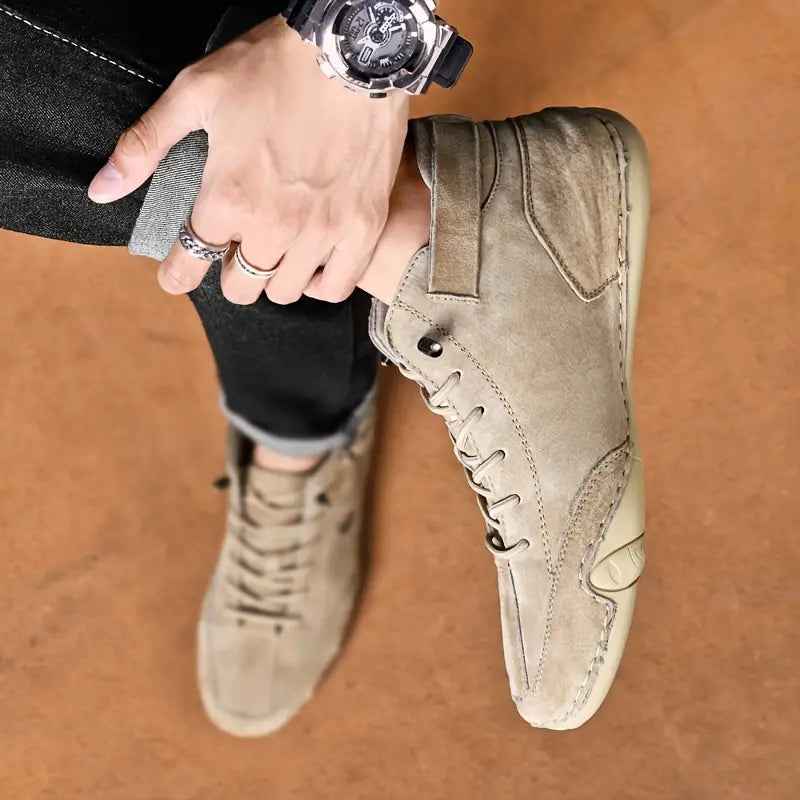Bootrek | Bottines en daim pour homme – Bottines décontractées et élégantes avec une semelle résistante et antidérapante