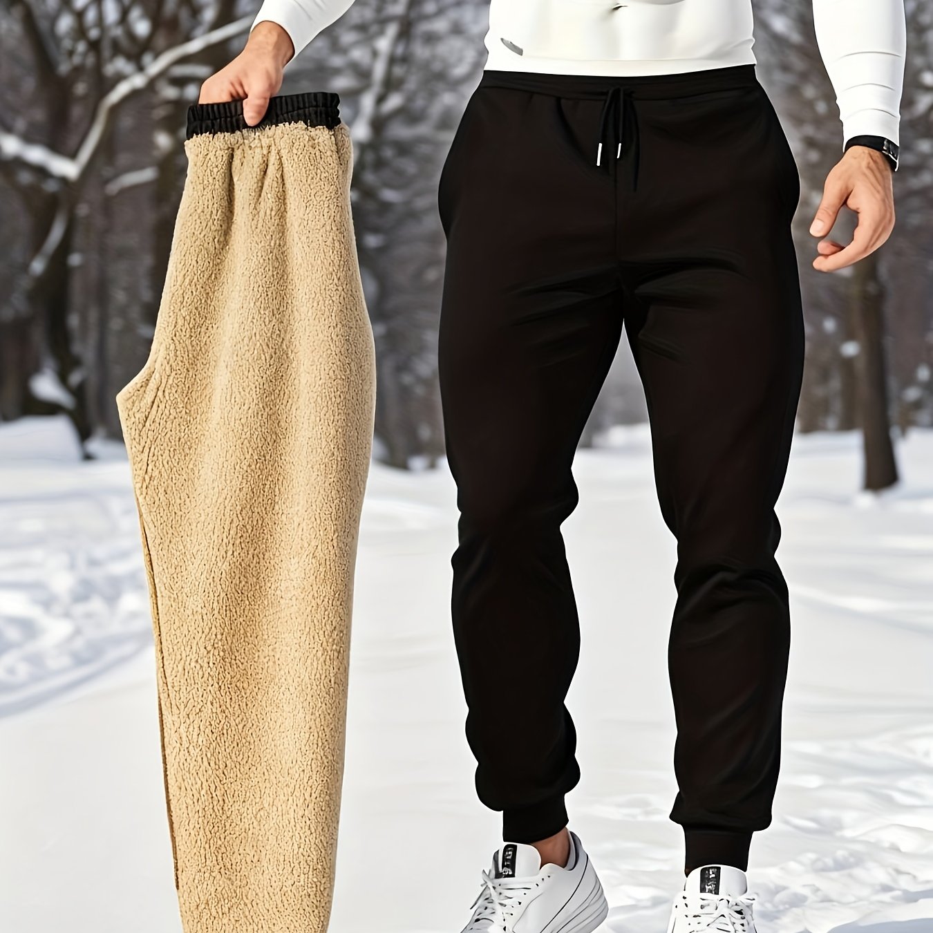 Caeric | Zware wintersnowpants voor heren – dikke, geïsoleerde ski- en snowboardbroek met interne thermo